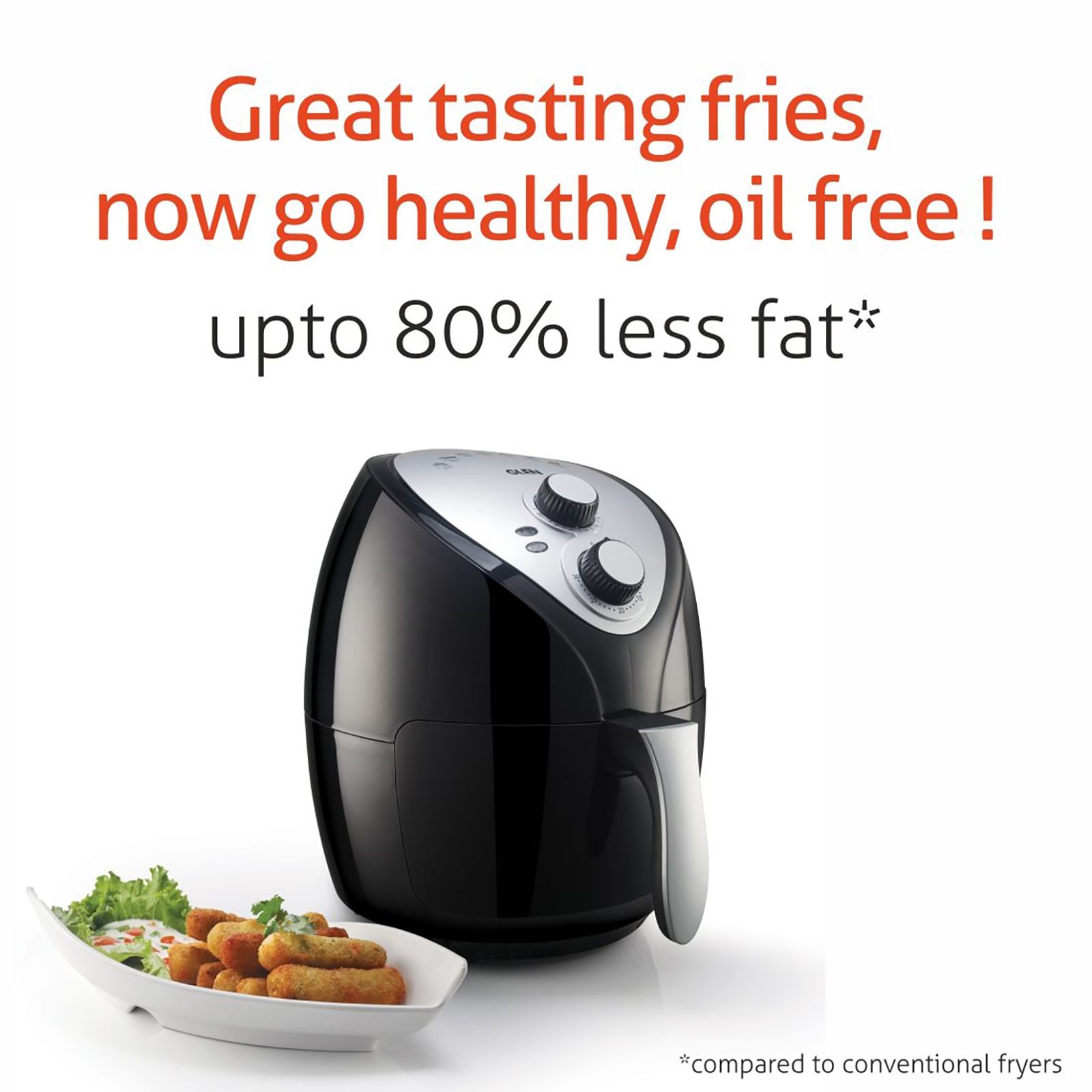 GLEN Rapid 2.8L 1300 Watt Air Fryer with Vapor Steam Technology (Black) GLEN Rapid 2.8L 1300 Watt Air Fryer with Vapor Steam Technology (Black)_7