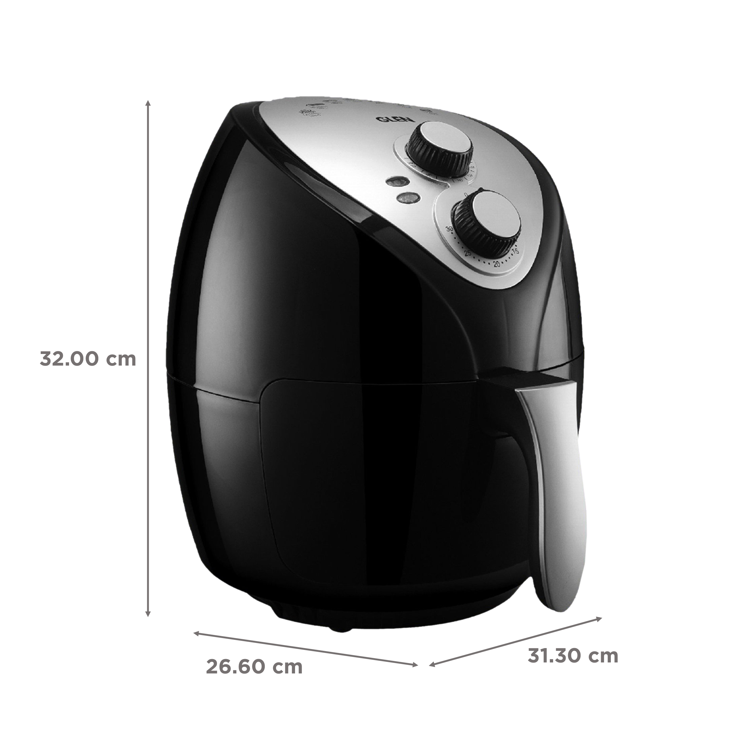 GLEN Rapid 2.8L 1300 Watt Air Fryer with Vapor Steam Technology (Black) GLEN Rapid 2.8L 1300 Watt Air Fryer with Vapor Steam Technology (Black)_2