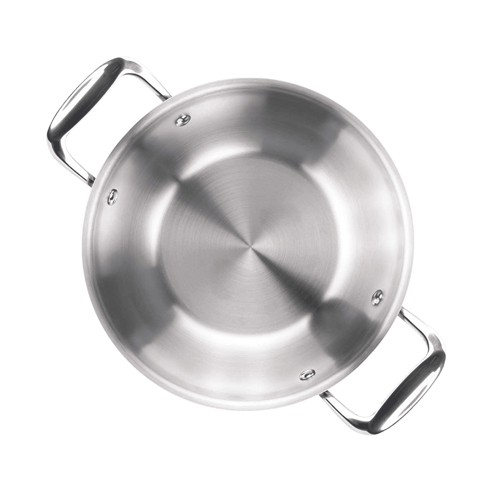 Milton ProCook 1.6L Non Stick Aluminium & Stainless Steel Kadhai with Borosilicate Glass Lid (Induction Compatible, Dishwasher Safe, Silver)_3