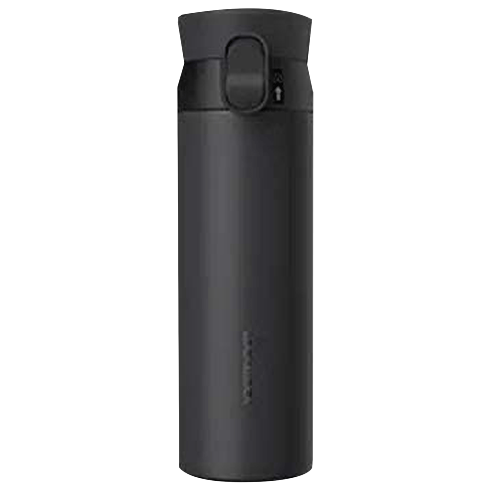 LocknLock Wannabe 450 ml Cylindrical Stainless Steel Water Bottle (Leak proof, LHC3240BLK, Black)_1