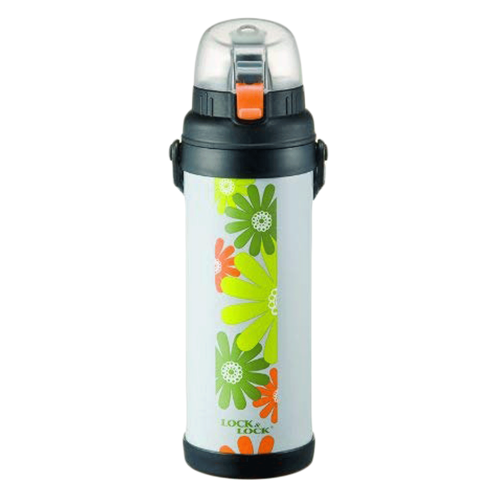 LocknLock LHC741 800 ml Cylindrical Stainless Steel Water Bottle (Double Silicone Lid, Grey)_1