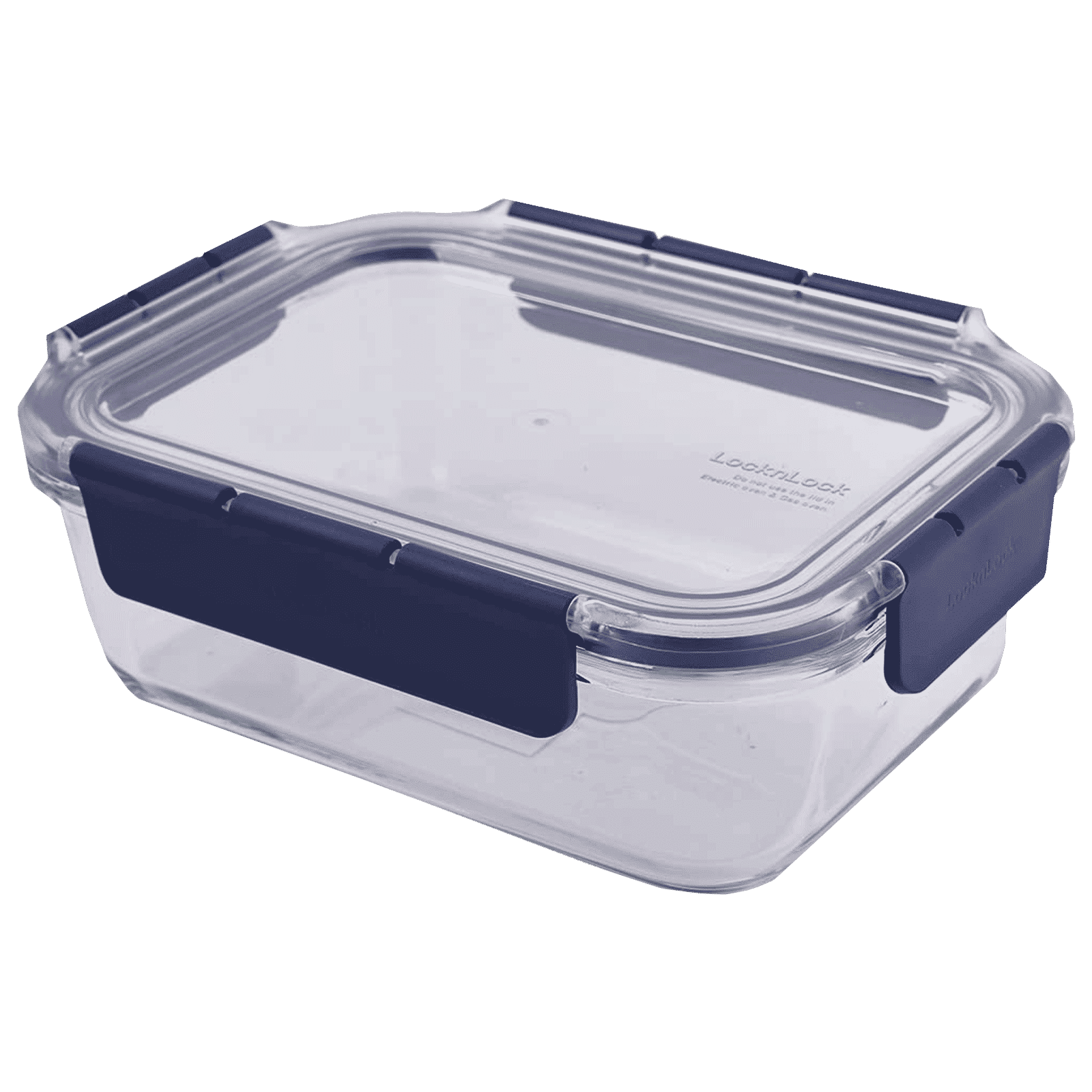 LocknLock 1 Litres Square Silicon Storage Container (Heat Resistant, LBG445, Transparent)_1