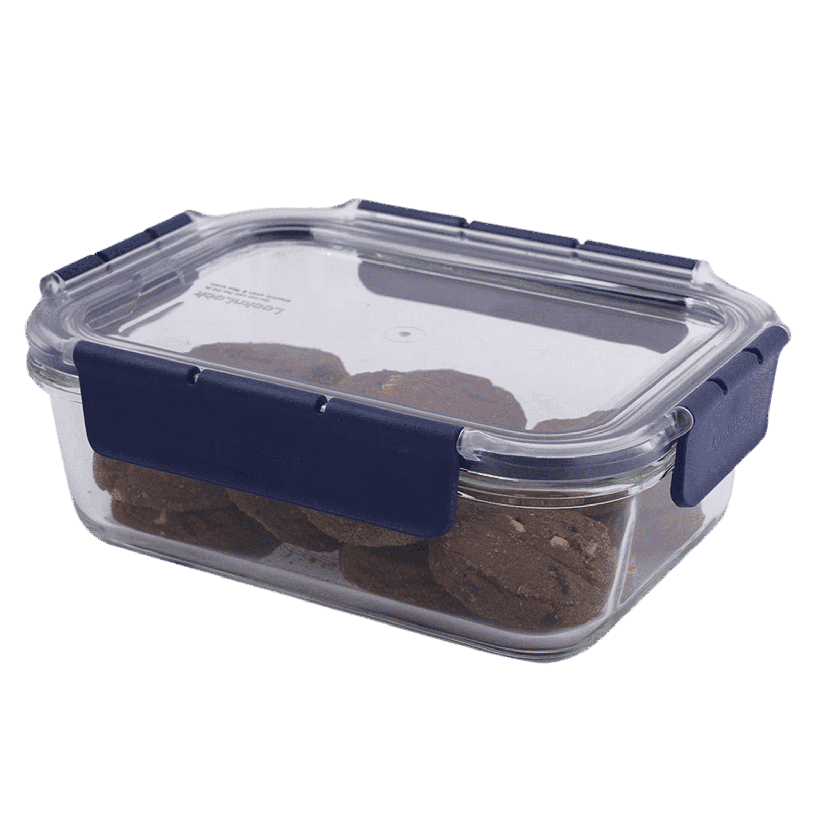 LocknLock 1 Litres Square Silicon Storage Container (Heat Resistant, LBG445, Transparent)_3