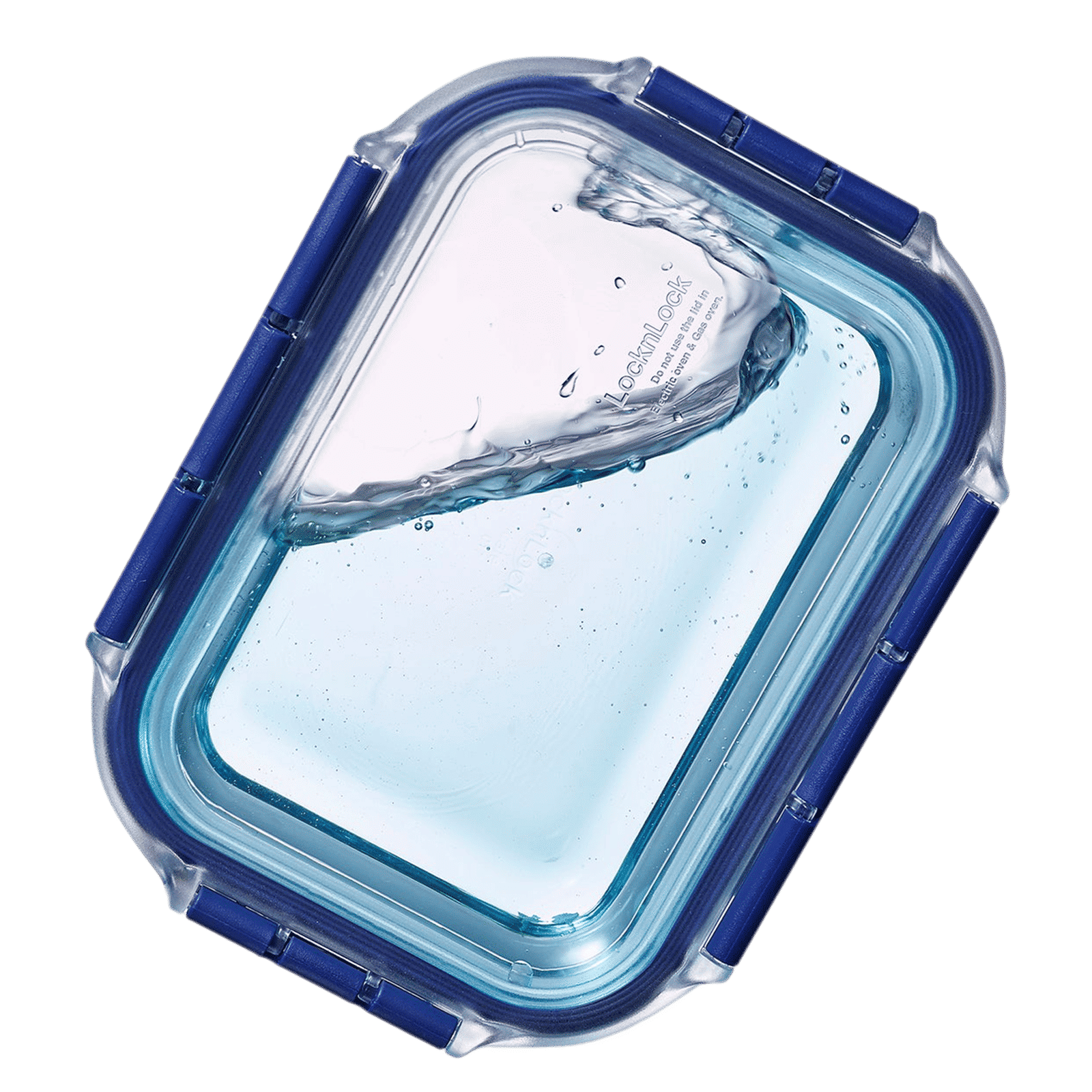 LocknLock 1 Litres Square Silicon Storage Container (Heat Resistant, LBG445, Transparent)_5