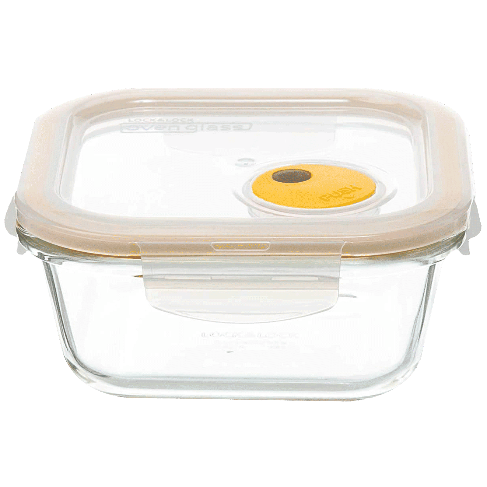 LocknLock 500 ml Square Glass Storage Container (Microwave Safe, LLG214T, Transparent)_1