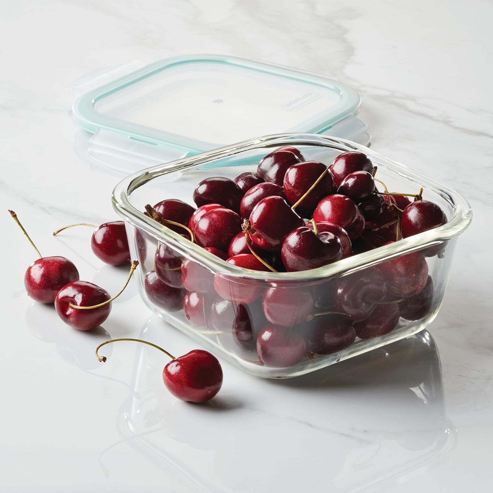 LocknLock Ovenglass 840 ml Square Glass Storage Container (Heat Resistant, LLG225, Transparent)_8