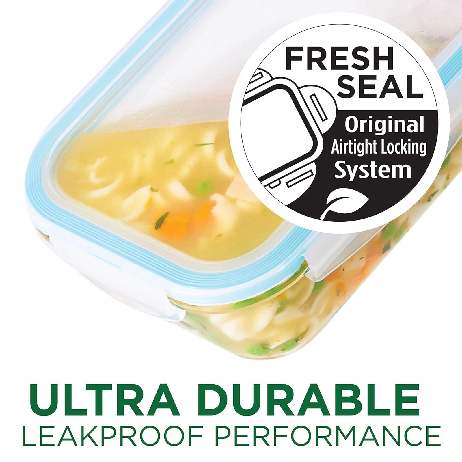 LocknLock Ovenglass 840 ml Square Glass Storage Container (Heat Resistant, LLG225, Transparent)_3