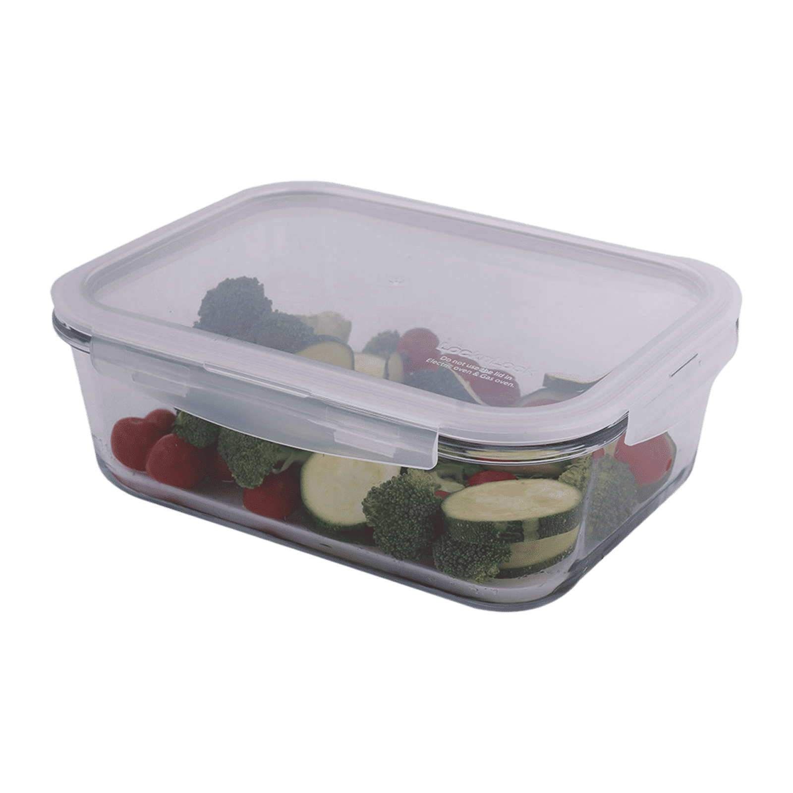 LocknLock 2 Litres Rectangular Glass Storage Container (Heat Resistant, LLG455, Transparent)_4
