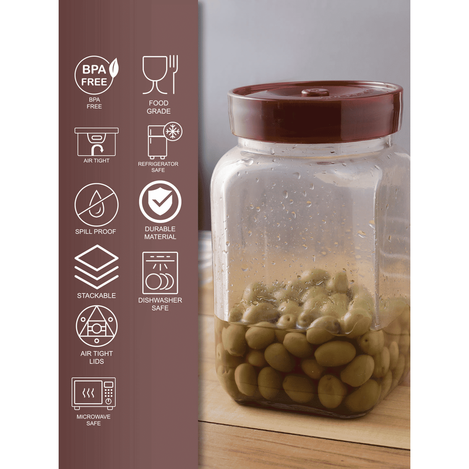 LocknLock Shum 1.5 Litres Square Glass Storage Container (Breathing Valve, LLG552, Transparent)_12