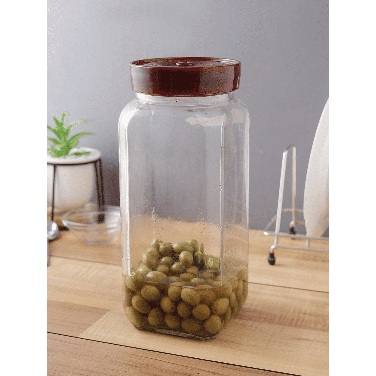 LocknLock Shum 2.1 Litres Square Glass Storage Container (Breathing Valve, LLG553, Transparent) LocknLock Shum 2.1 Litres Square Glass Storage Container (Breathing Valve, LLG553, Transparent)_11