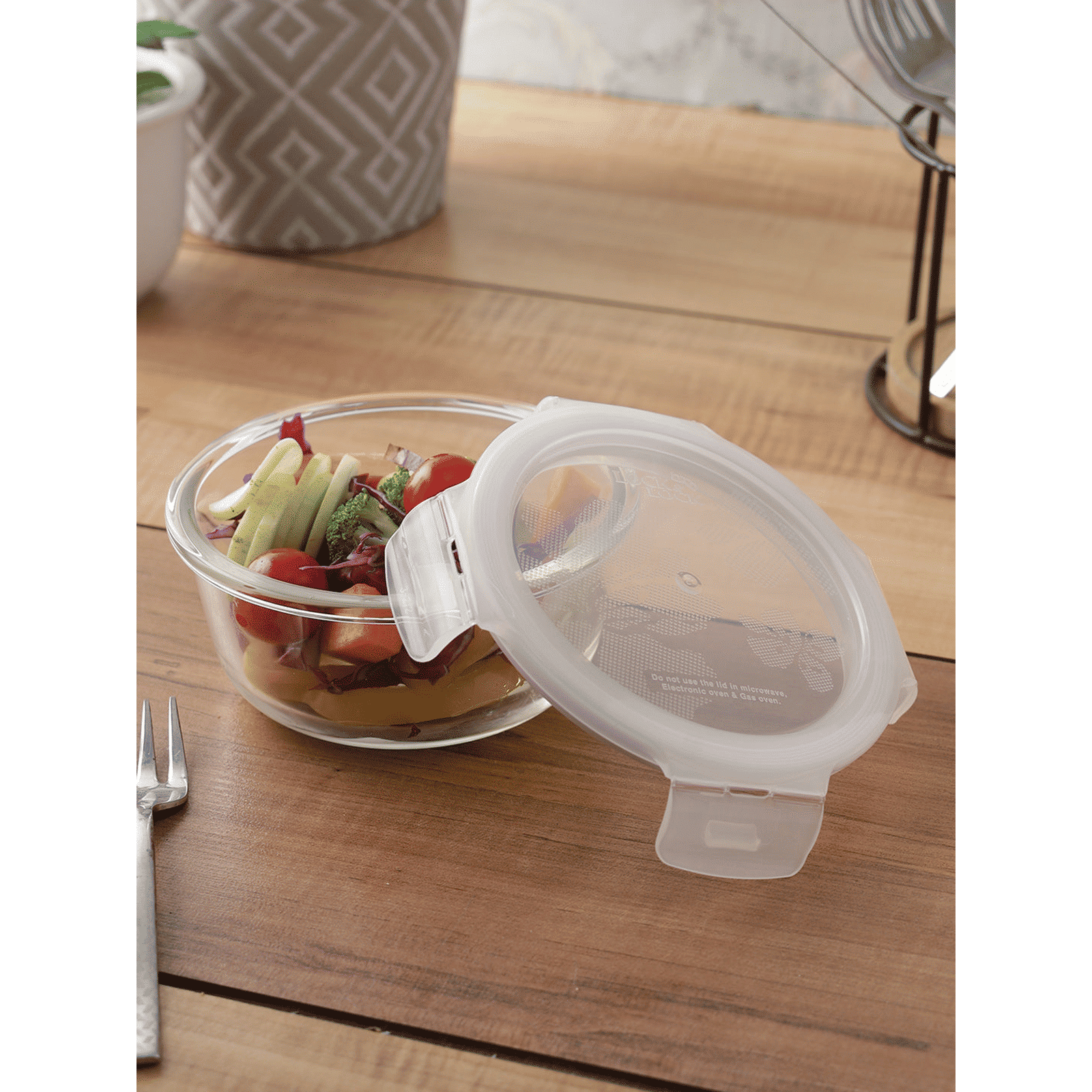 LocknLock Ovenglass 380ml Round Glass Storage Container (Heat Resistant, LLG821, Transparent) LocknLock Ovenglass 380ml Round Glass Storage Container (Heat Resistant, LLG821, Transparent)_6