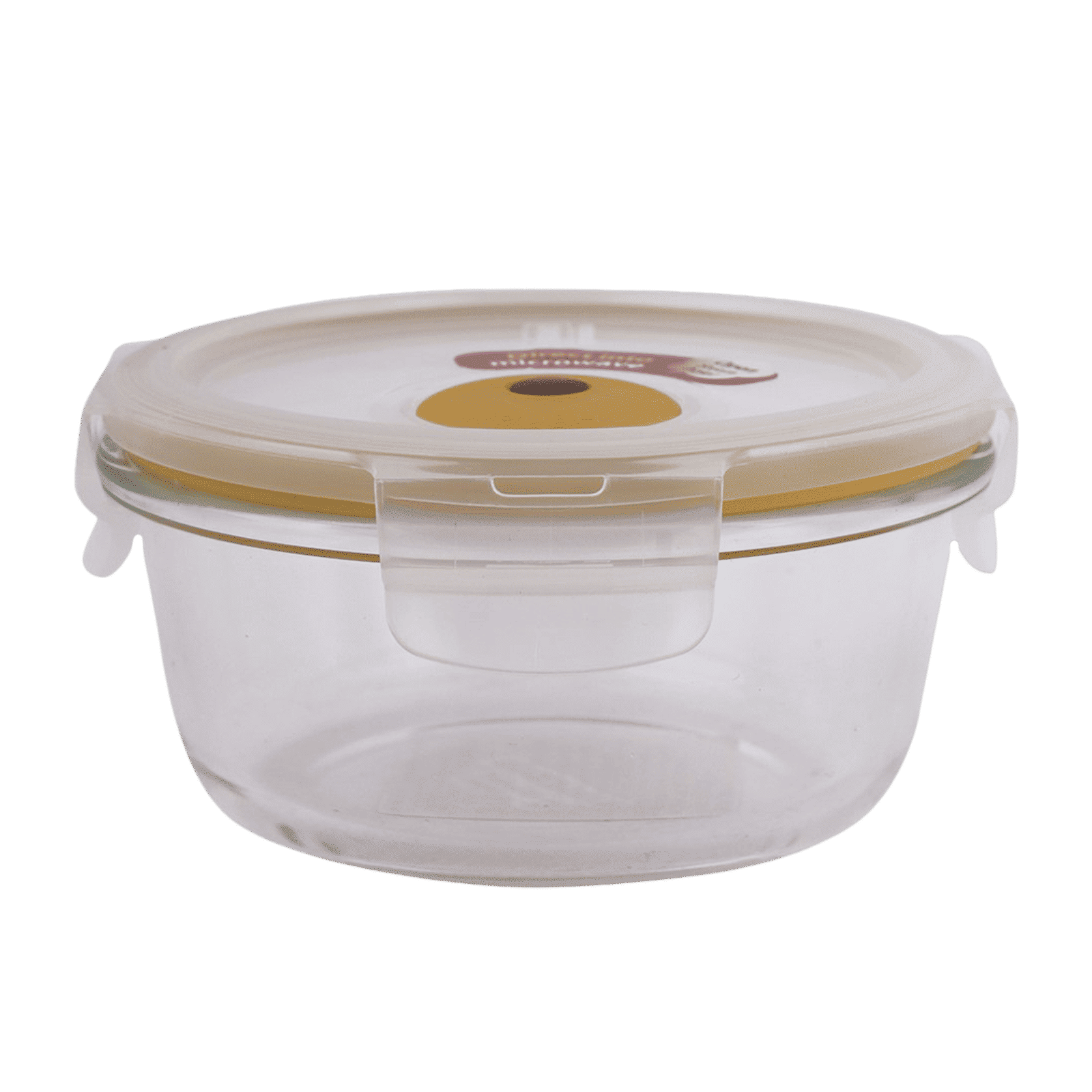 LocknLock Ovenglass 380 ml Round Glass Storage Container (Steam Hole, LLG821T, Transparent)_7