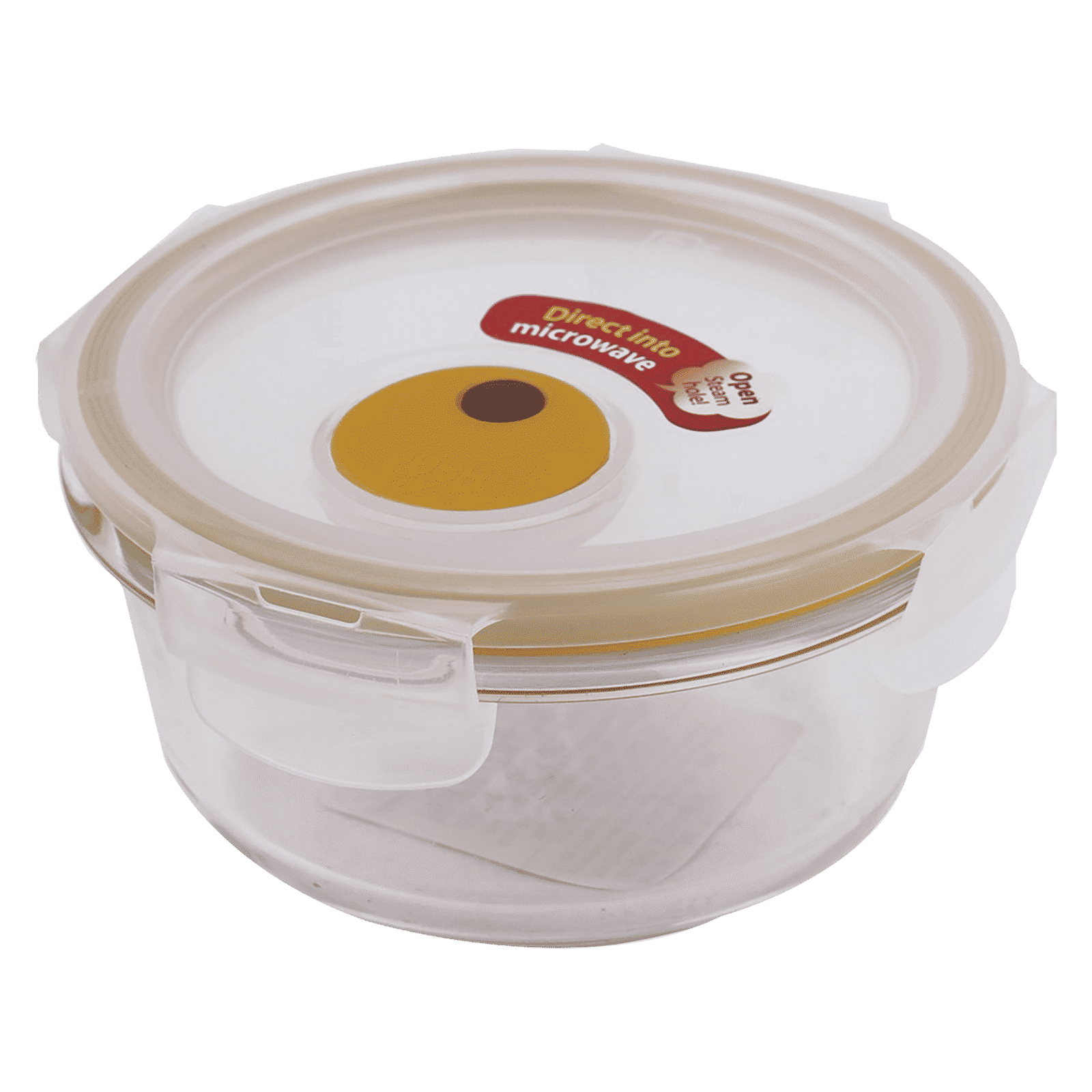 LocknLock Ovenglass 380 ml Round Glass Storage Container (Steam Hole, LLG821T, Transparent)_8