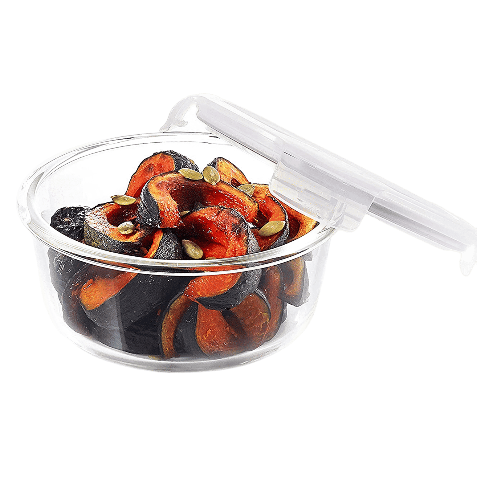 LocknLock Ovenglass 650 ml Round Glass Storage Container (Heat Resistant, LLG831, Transparent)_3