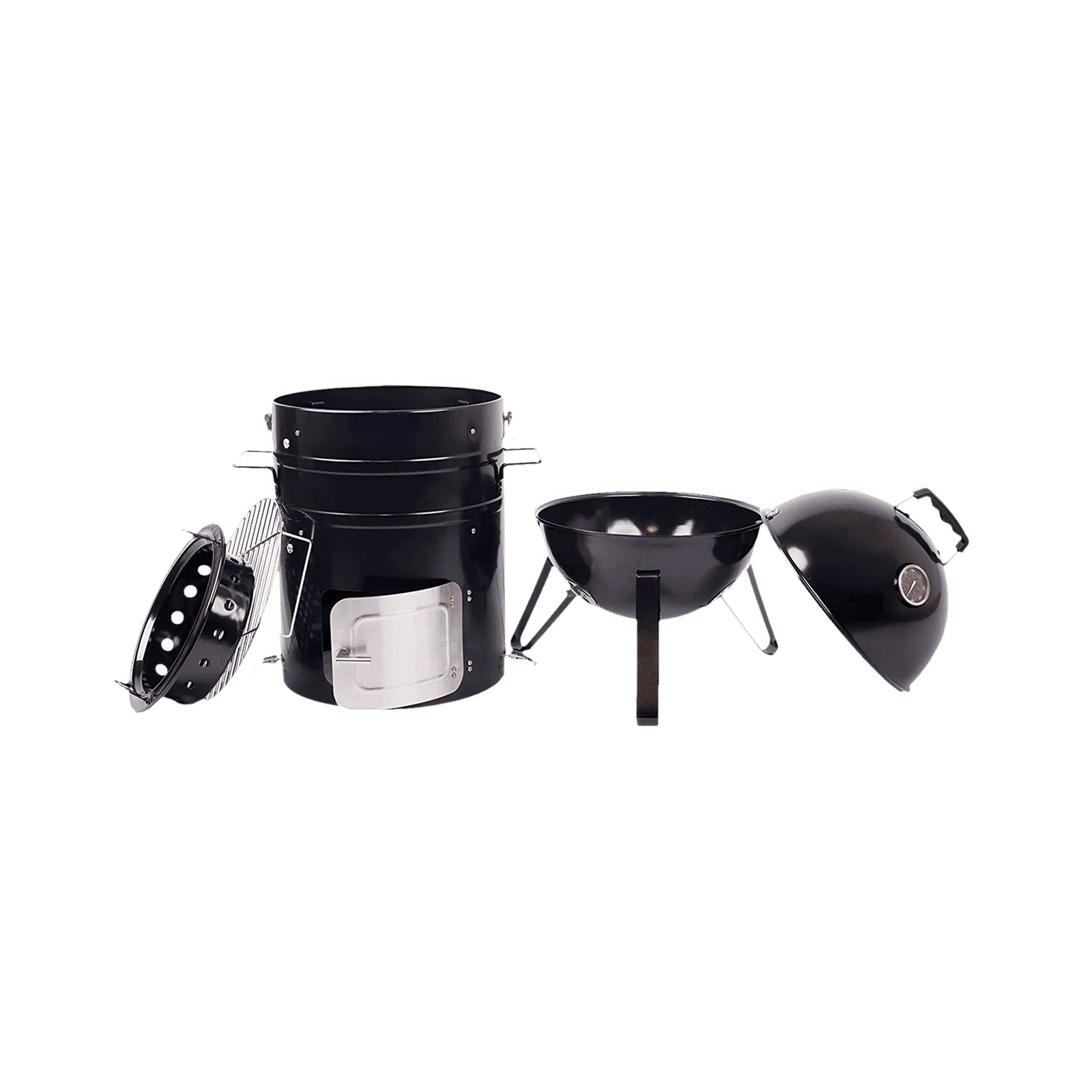 Peng Essential Premium Barrell Style Charcoal Barbeque & Smoker Grill (Scratch Resistant) Peng Essential Premium Barrell Style Charcoal Barbeque & Smoker Grill (Scratch Resistant)_7