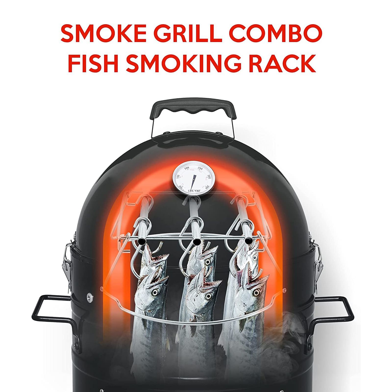 Peng Essential Premium Barrell Style Charcoal Barbeque & Smoker Grill (Scratch Resistant) Peng Essential Premium Barrell Style Charcoal Barbeque & Smoker Grill (Scratch Resistant)_8