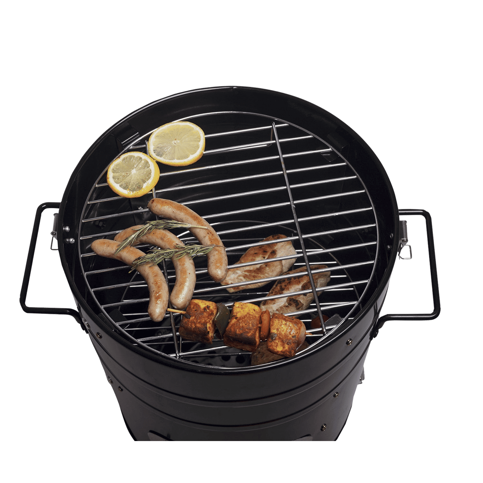 Peng Essential Premium Barrell Style Charcoal Barbeque & Smoker Grill (Scratch Resistant) Peng Essential Premium Barrell Style Charcoal Barbeque & Smoker Grill (Scratch Resistant)_14