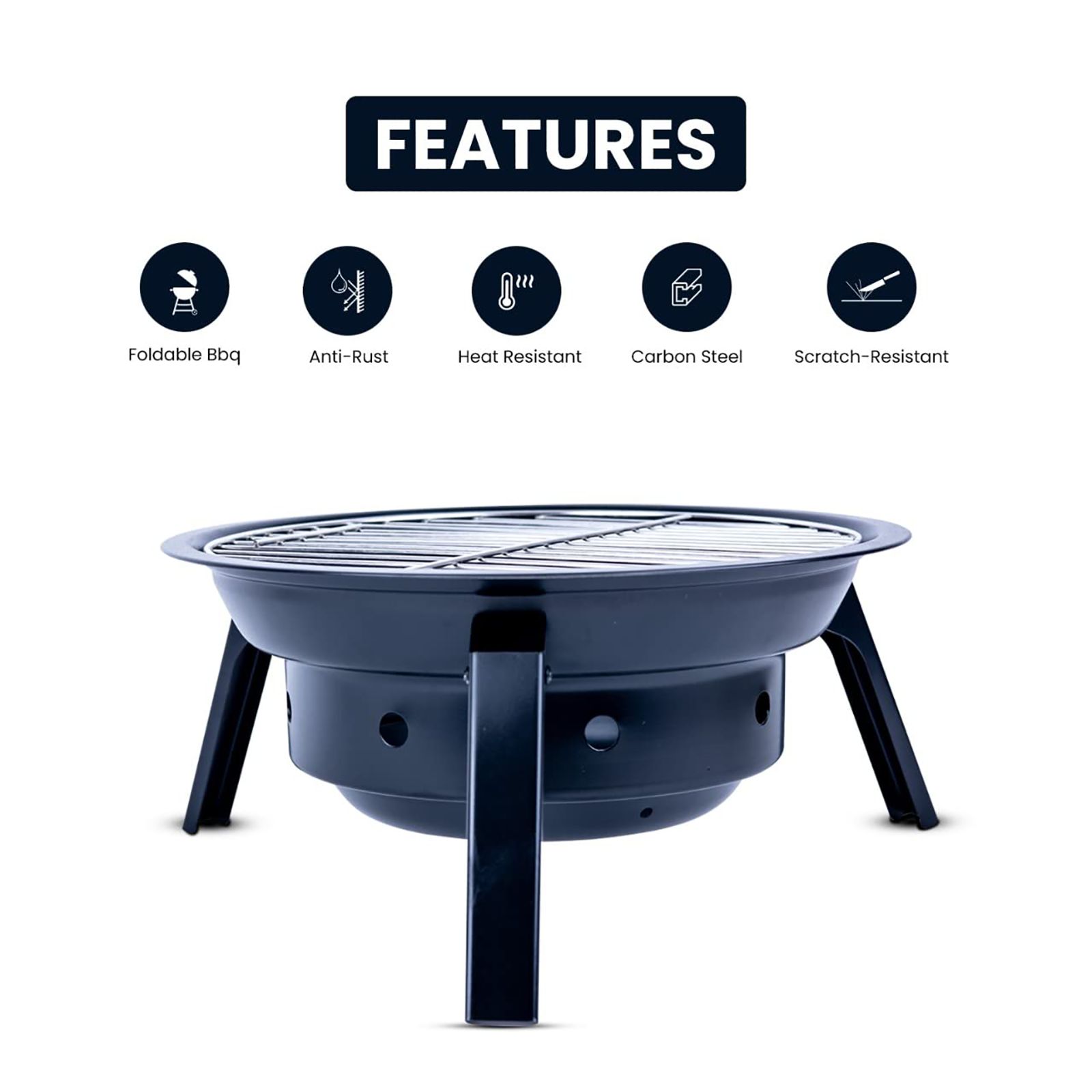 Peng Essential Foldable Charcoal Barbeque Grill (Corrosion Resistant) Peng Essential Foldable Charcoal Barbeque Grill (Corrosion Resistant)_8