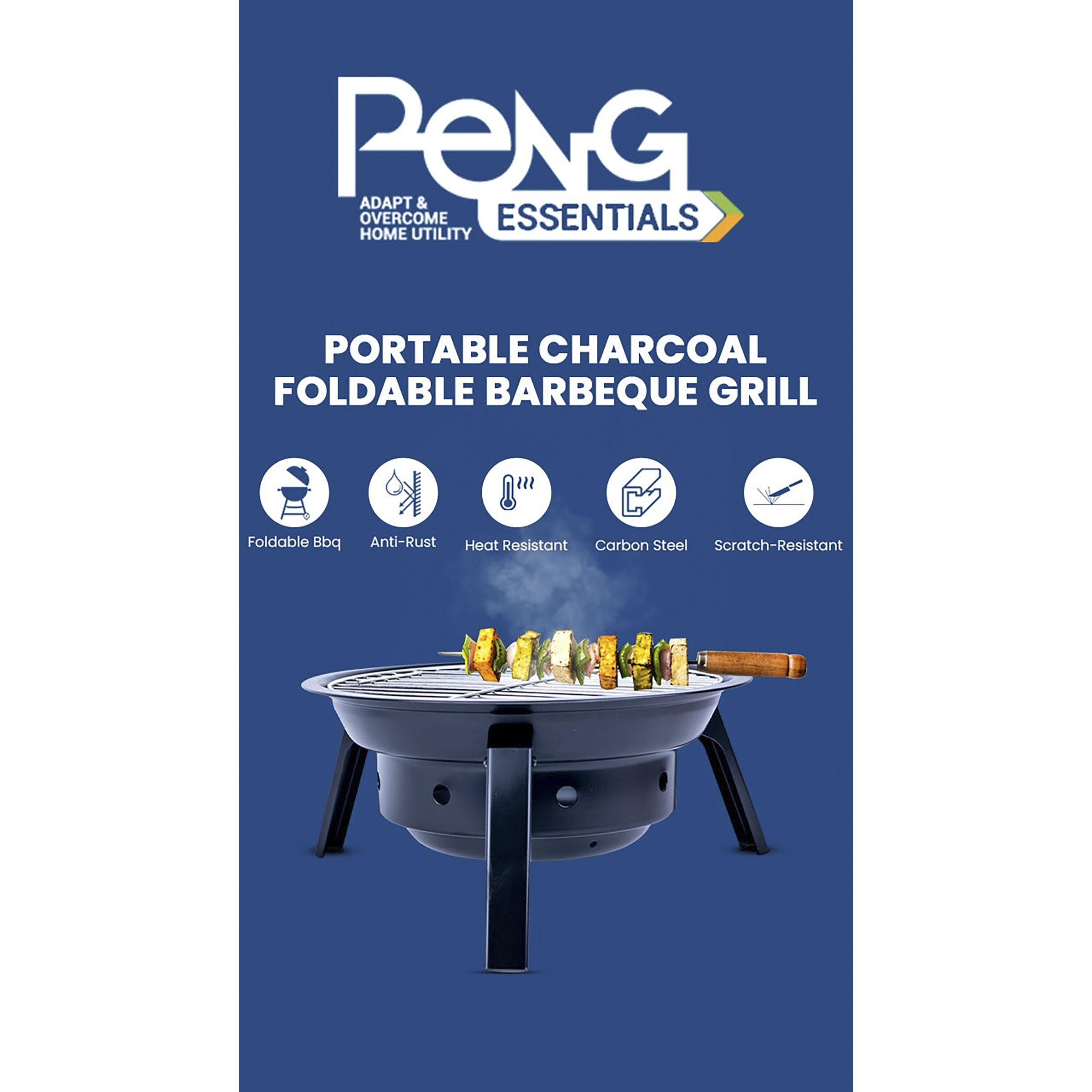 Peng Essential Foldable Charcoal Barbeque Grill (Corrosion Resistant) Peng Essential Foldable Charcoal Barbeque Grill (Corrosion Resistant)_13