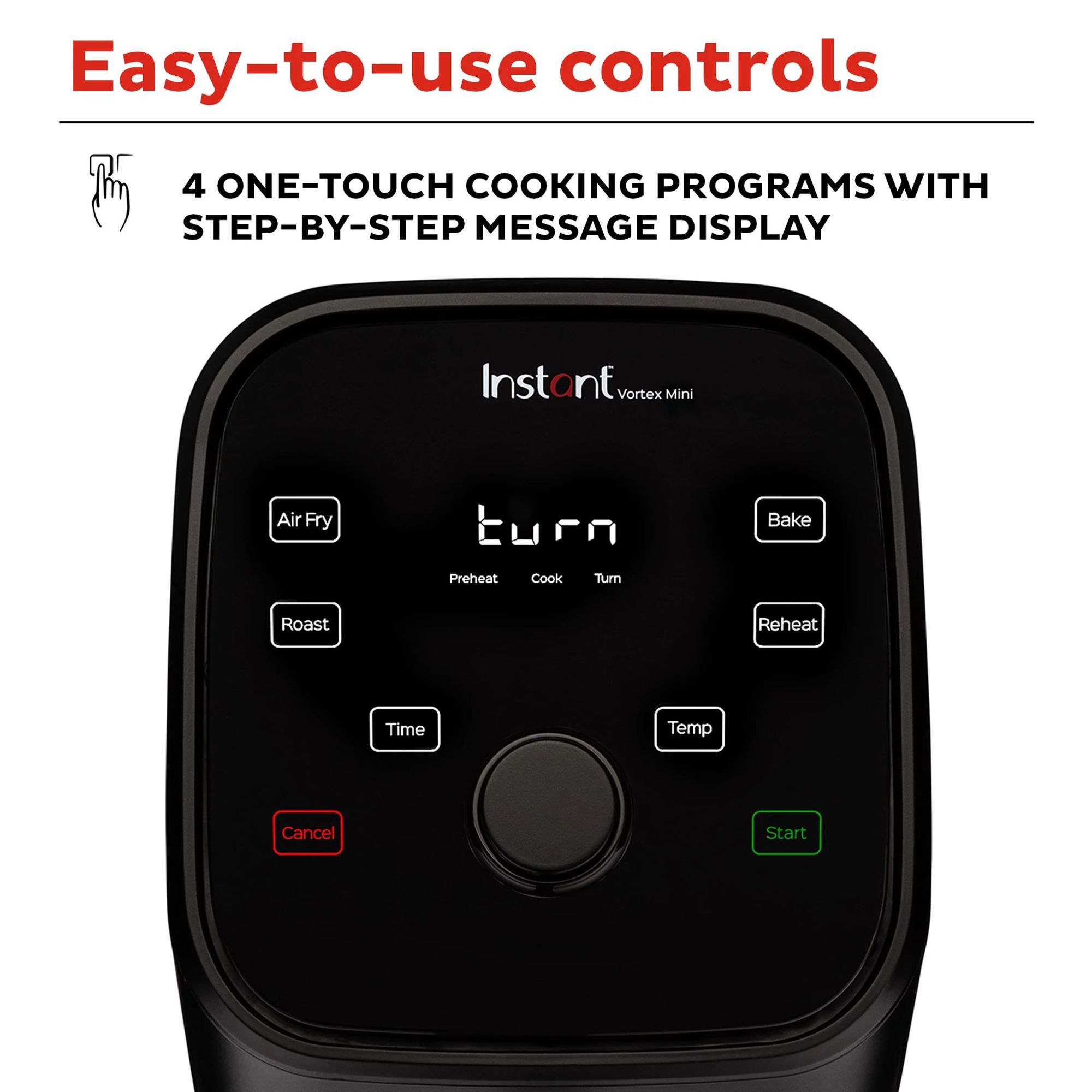 Instant Pot Vortex Mini 1.89L 1300 Watt Digital Air Fryer with EvenCrisp Technology (Black)_9