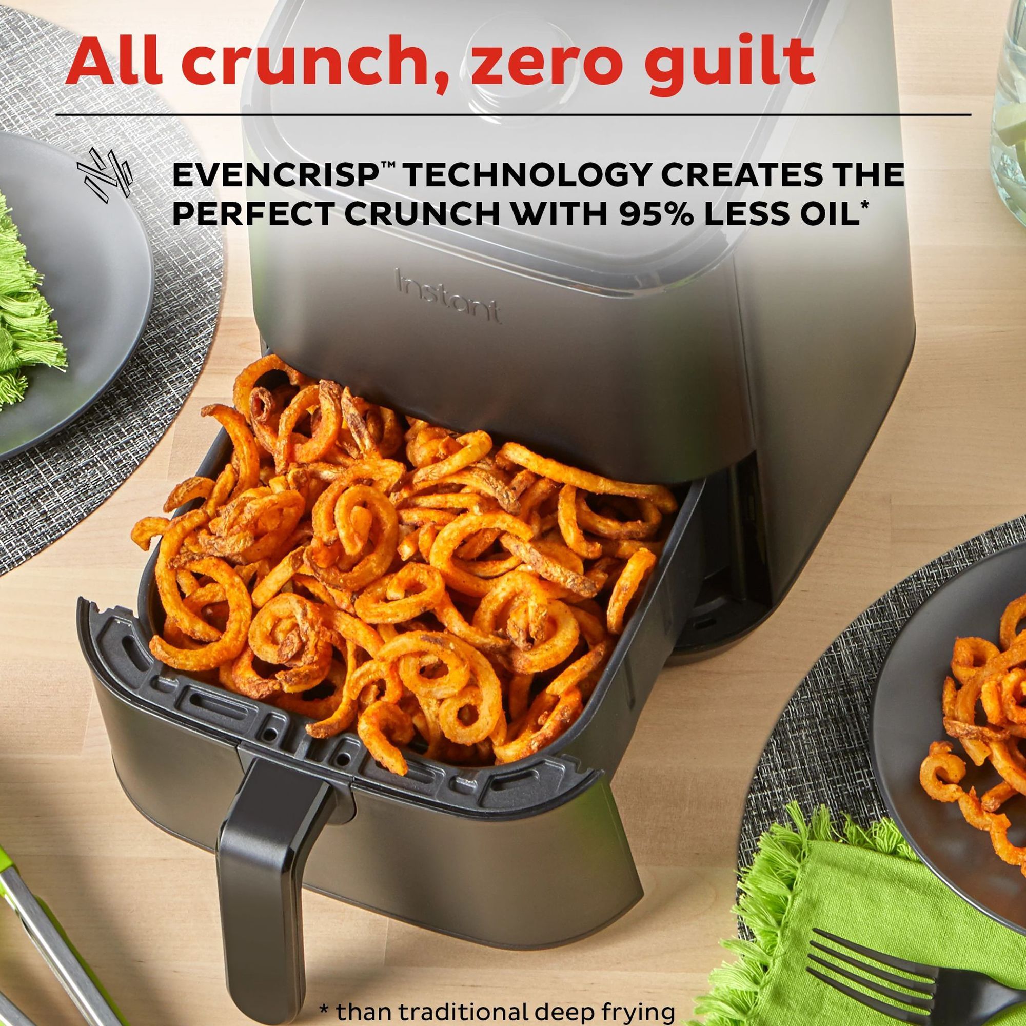 Instant Pot Vortex Mini 1.89L 1300 Watt Digital Air Fryer with EvenCrisp Technology (Black)_6