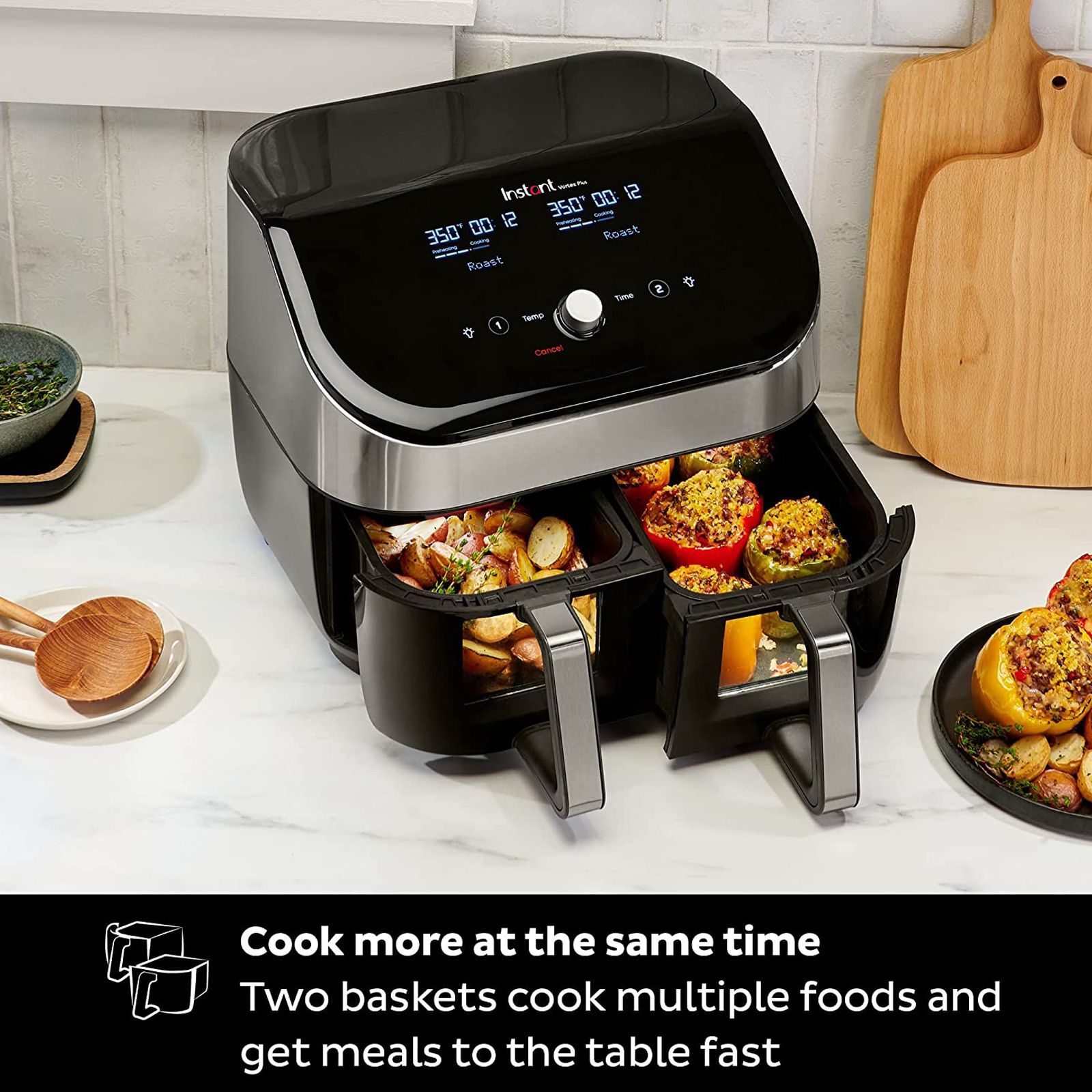 Instant Pot Vortex Plus 7.57L 1700 Watt Digital Air Fryer with EvenCrisp Technology (Black)_7