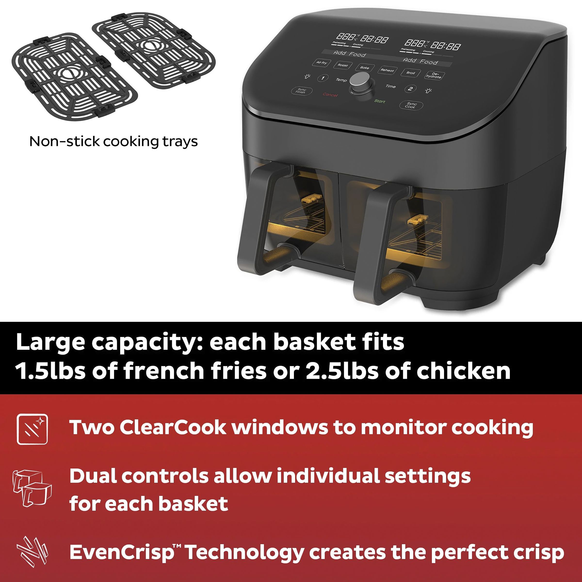 Instant Pot Vortex Plus 7.57L 1700 Watt Digital Air Fryer with EvenCrisp Technology (Black)_13