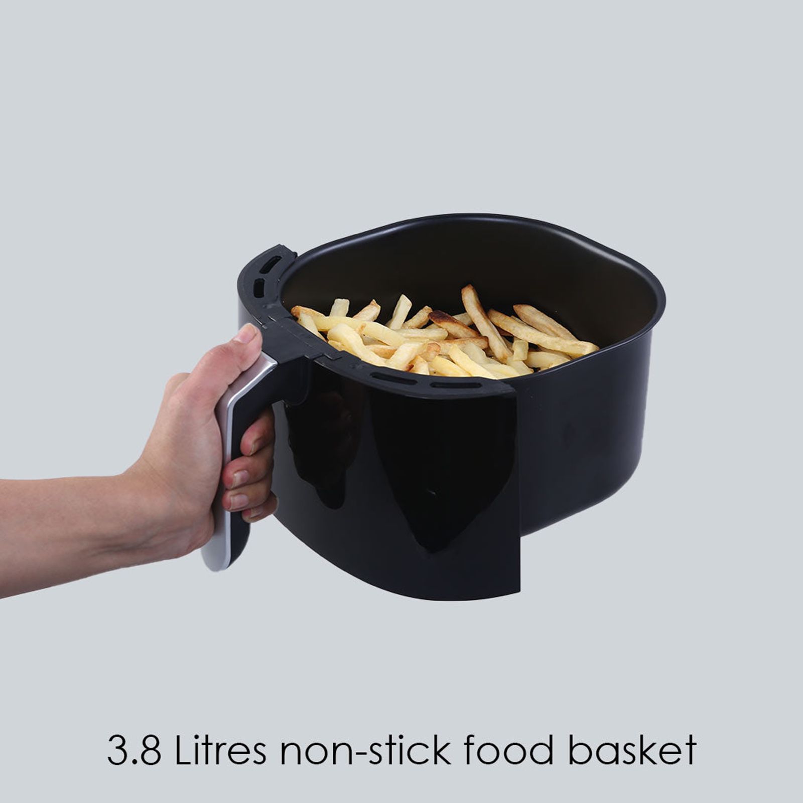 WONDERCHEF Prato 3.8L 1450 Watt Digital Air Fryer with Rapid Air Technology (Black)_8