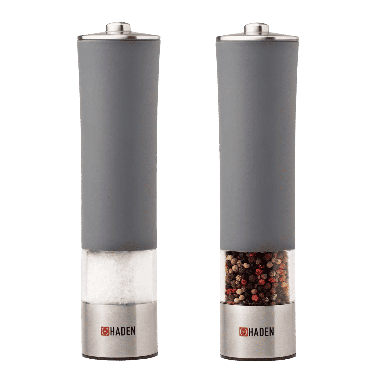 HADEN Perth Salt and Pepper Ceramic Electric Mill (Illuminated Base, 192165, Slate Grey)_1