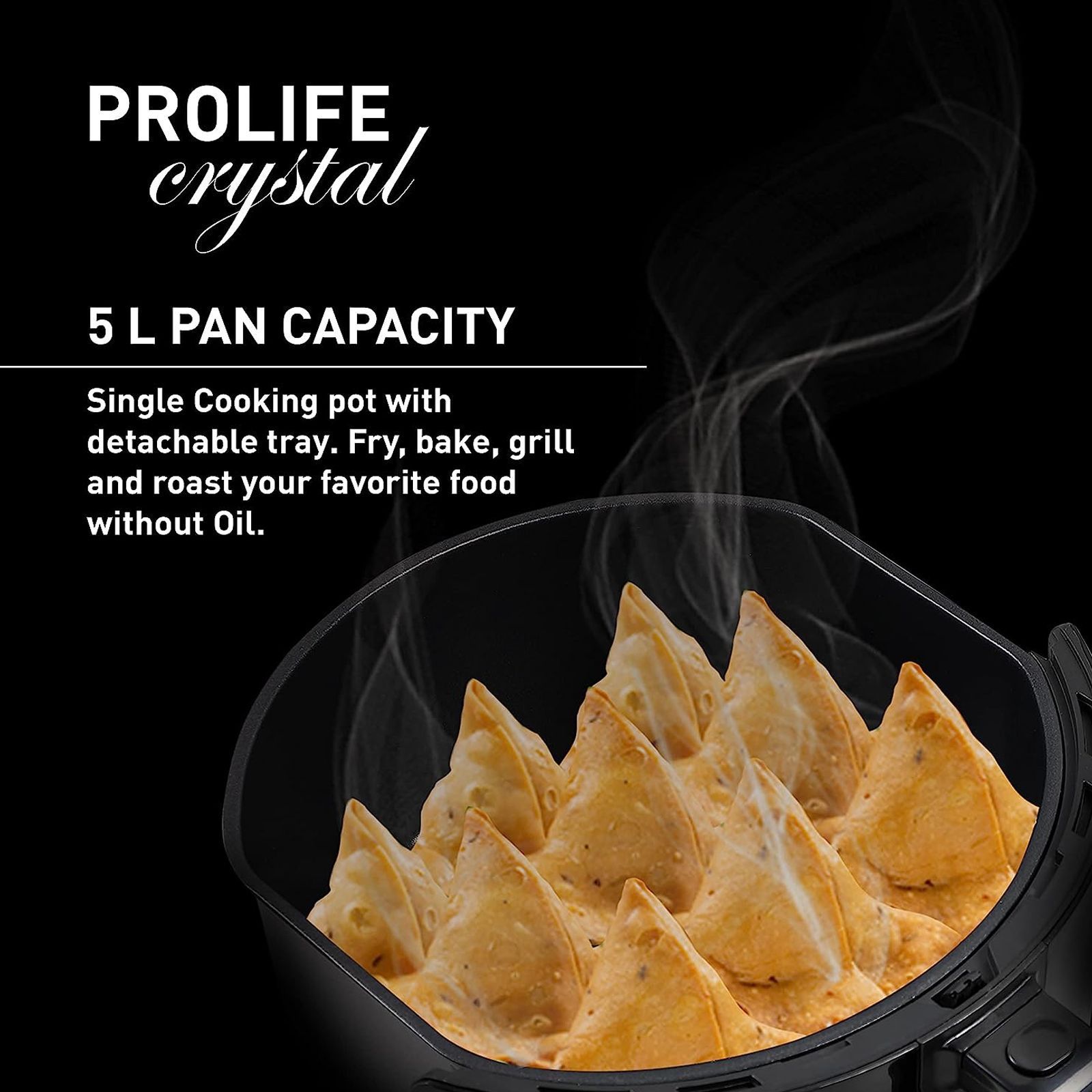 HAVELLS Prolife Crystal 5L 1500 Watt Digital Air Fryer with 8 Preset Options (Black)_14