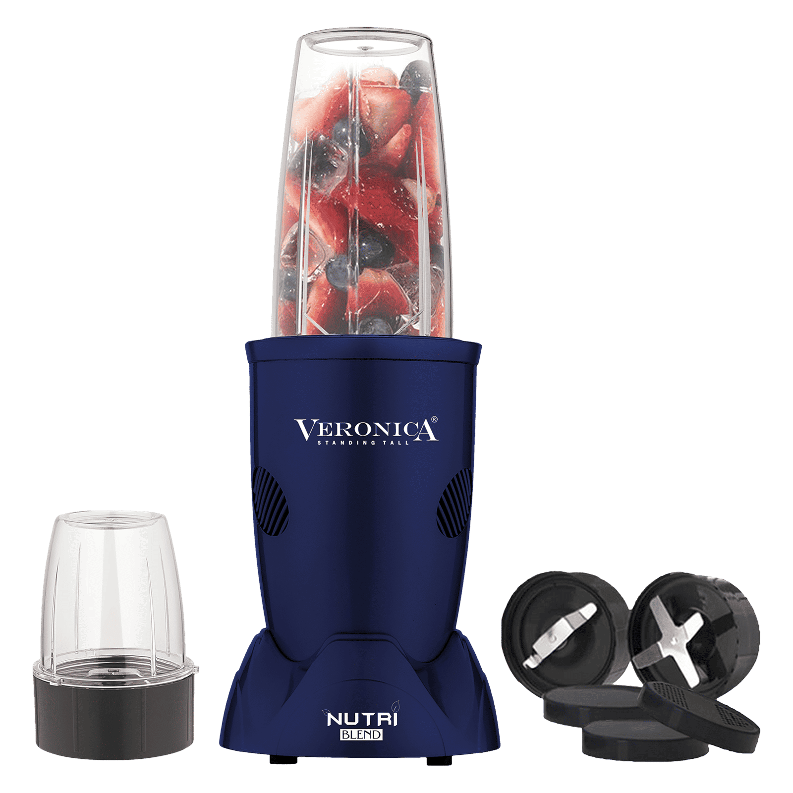 Veronica Nutriblend 500 Watt 2 Jars Mixer Grinder (22000 RPM, Motor Overload Protector, Matte Blue)_1