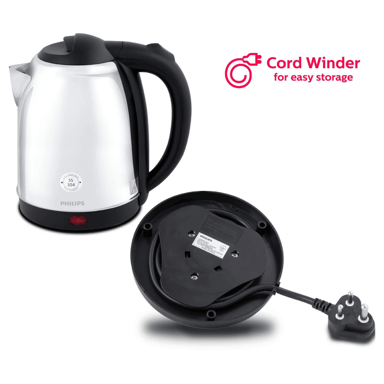 PHILIPS HD9383/00 1800 Watt 1.8 Litre Electric Kettle with Detachable Base (Black)_6