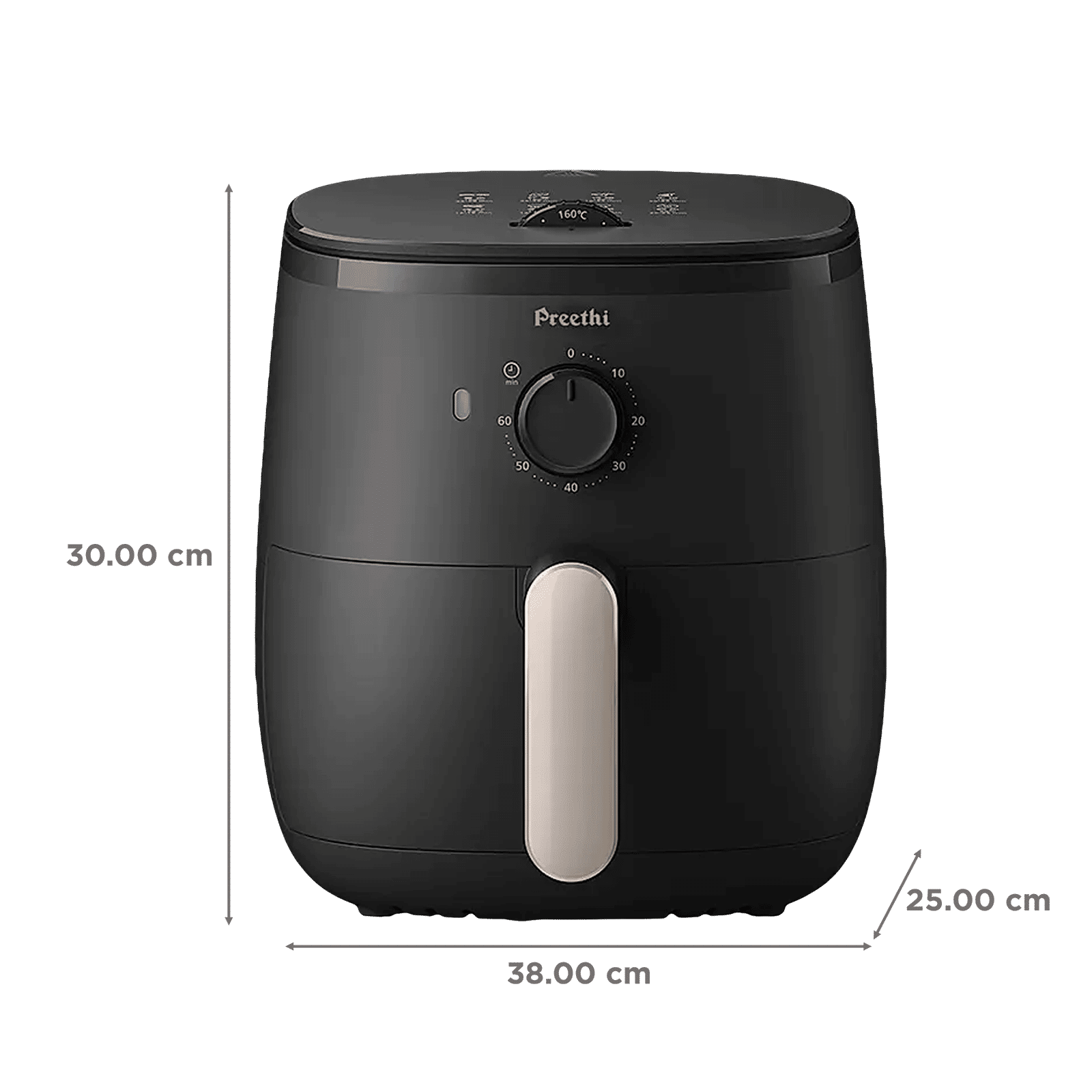 Preethi Airpot 3.7L 1500 Watt Air Fryer with Fast Flux Technology (Black)_2
