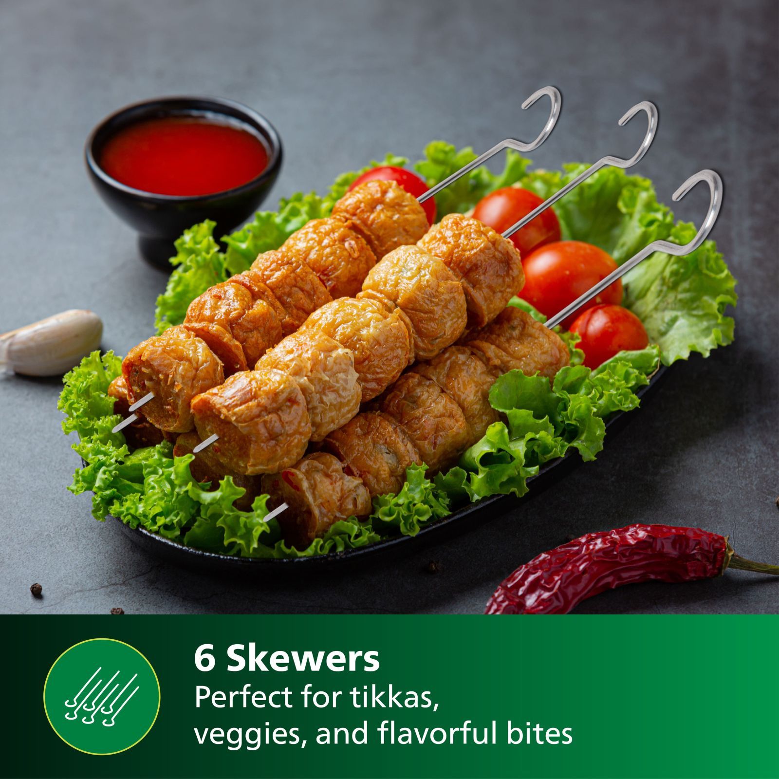 PHILIPS HD9815 Party Kit For Airfryer (Easy to Clean, HD9815/01, Grey)_3