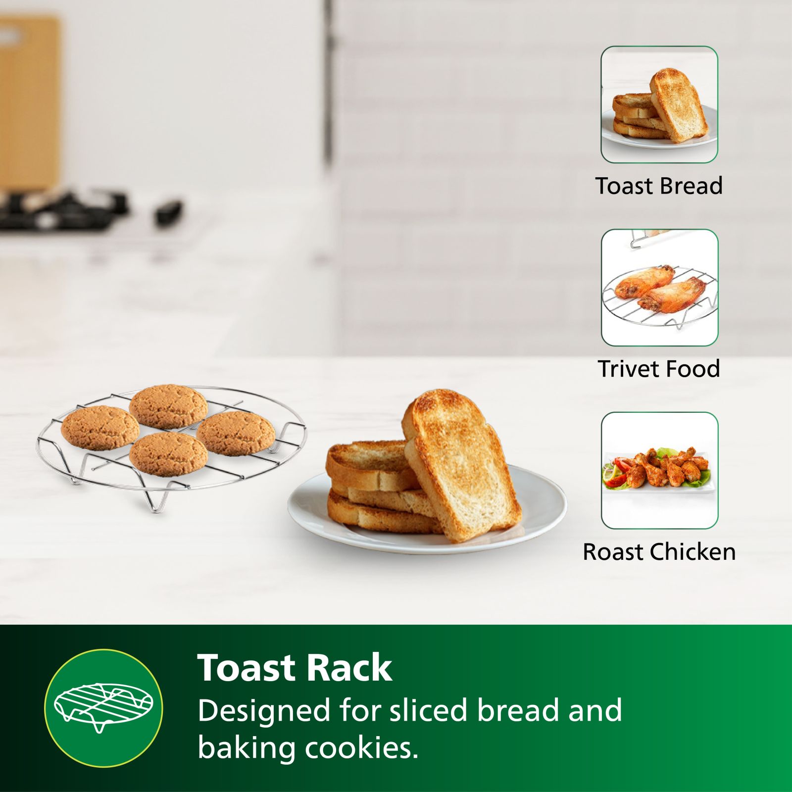 PHILIPS HD9825 Baking Kit For Airfryer (Dishwasher Safe, HD9825/01, Multicolour)_2