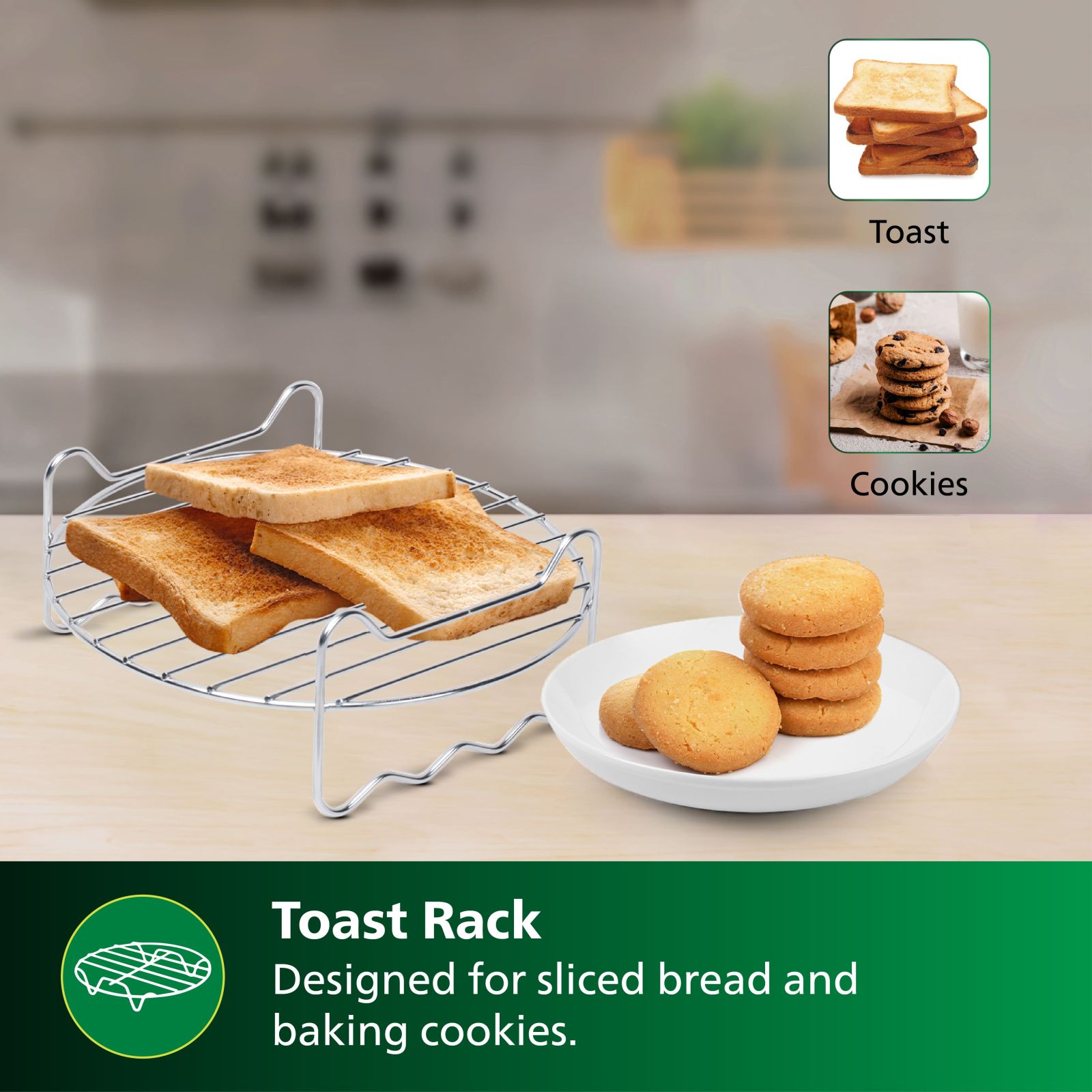 PHILIPS HD9850 All Purpose Kit For Airfryer (Dishwasher Safe, HD9850/01, Multicolour)_2