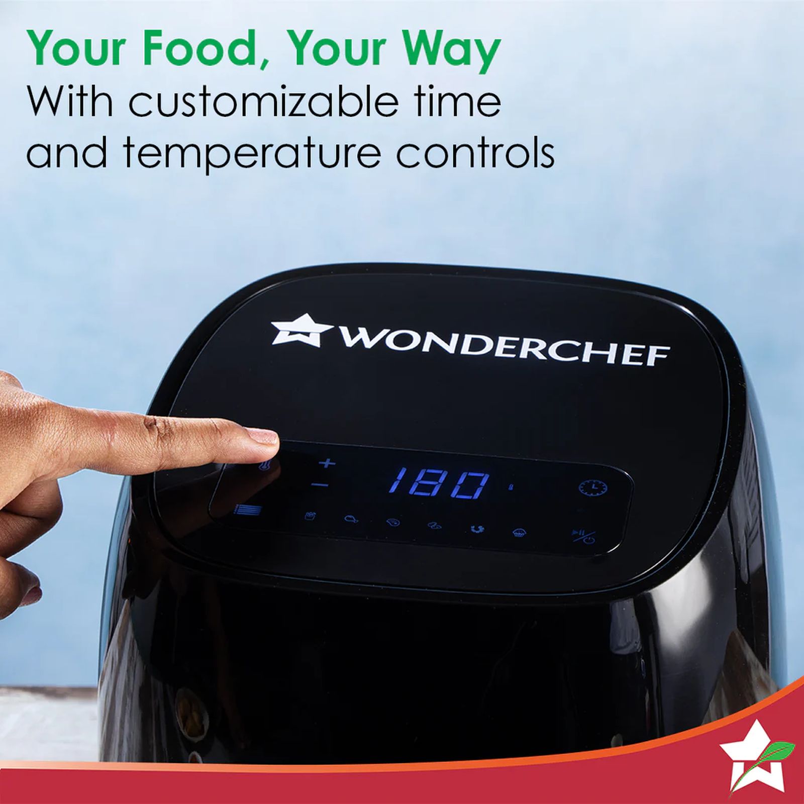 WONDERCHEF Neo 4.5L 1500 Watt Digital Air Fryer with Rapid Air Technology (Black)_6