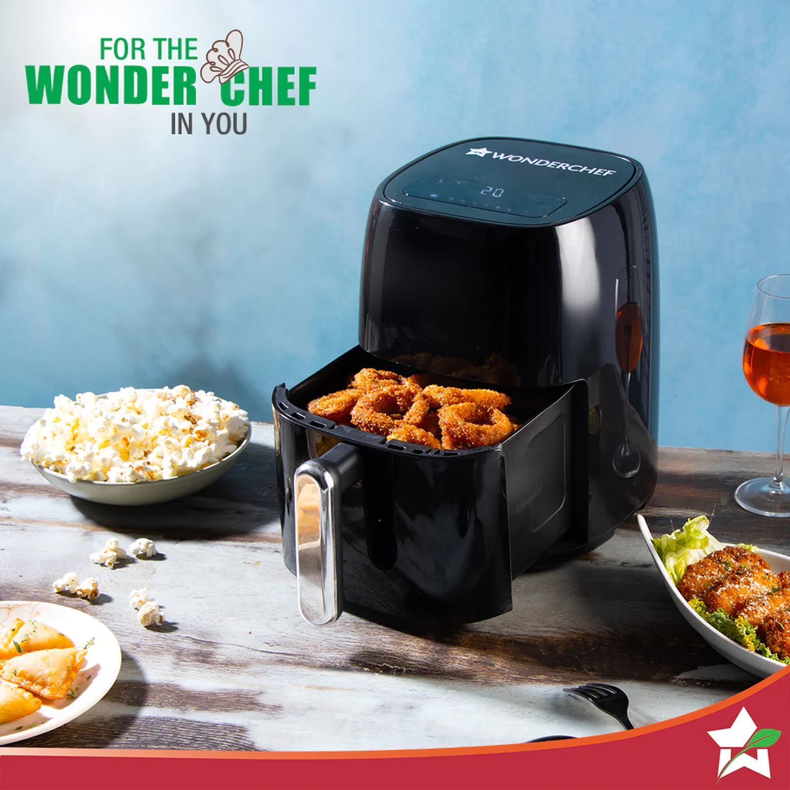 WONDERCHEF Neo 4.5L 1500 Watt Digital Air Fryer with Rapid Air Technology (Black)_8