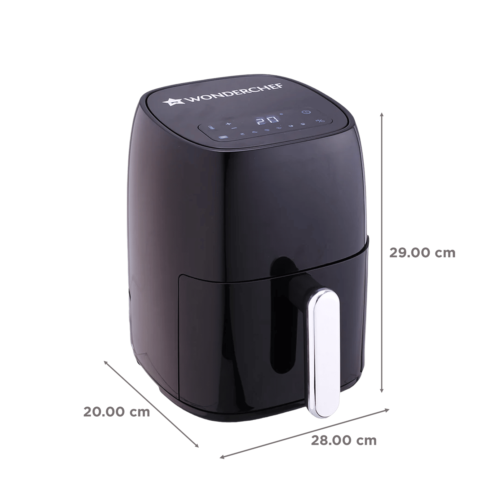 WONDERCHEF Neo 4.5L 1500 Watt Digital Air Fryer with Rapid Air Technology (Black)_2