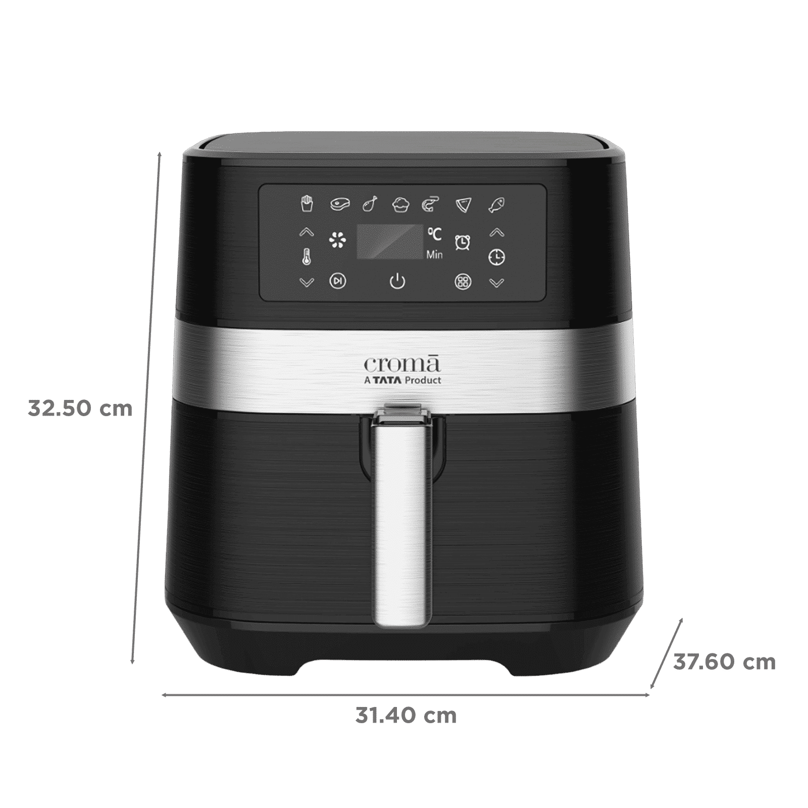 Croma 6L 1700 Watt Digital Air Fryer with Rapid Air Circulation System (Black)_2