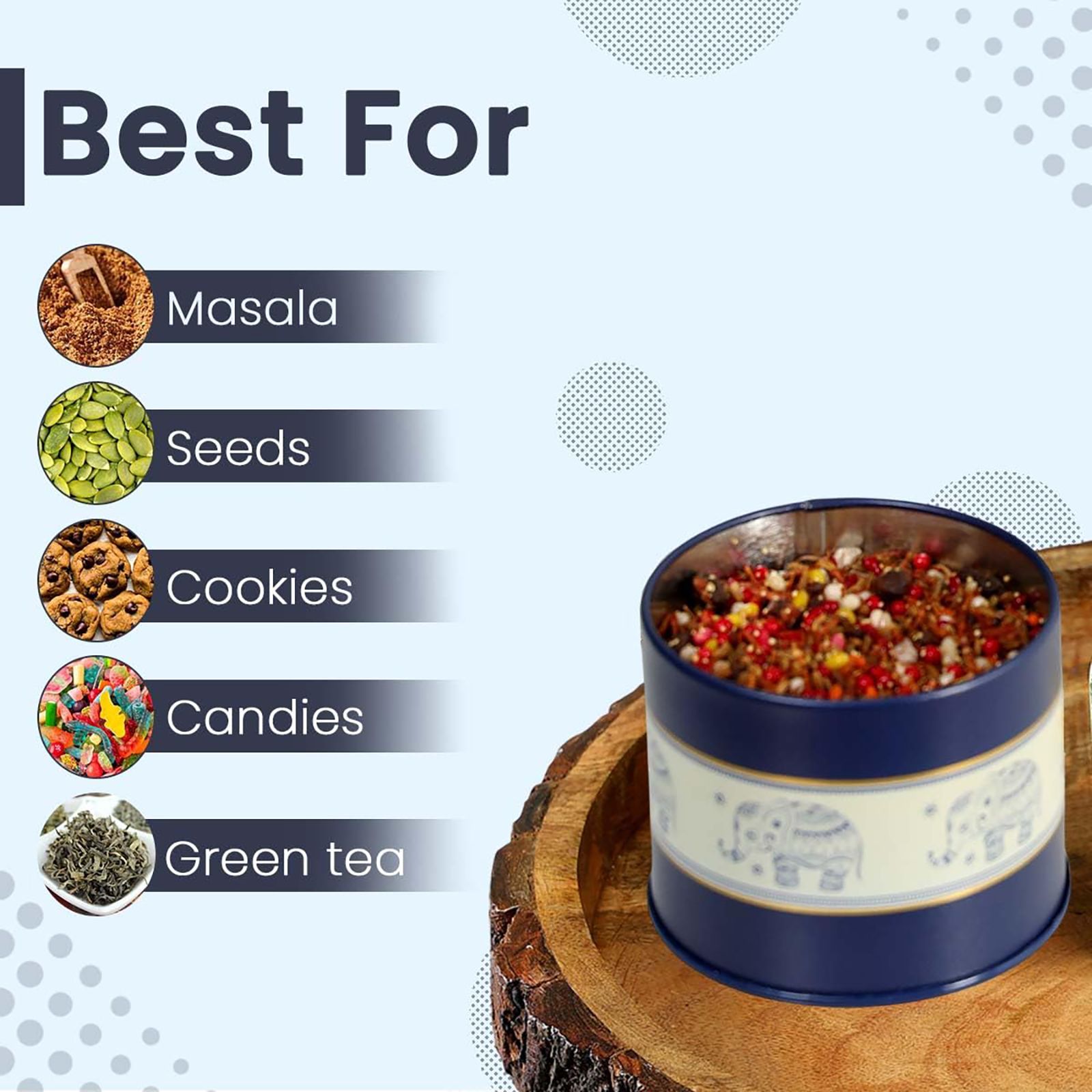 PHILIPS Jarsome Metal Container Set (Set of 4, Blue)_7