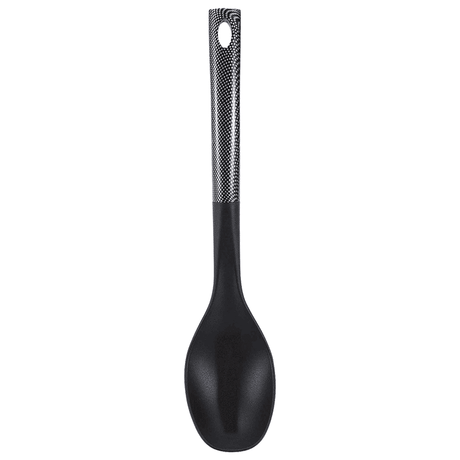 Bergner Carbon TT Nylon Solid Spoon (Heat-Resistant Head, Black)_1
