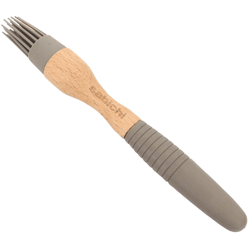 Sabichi Silicone Bamboo Round Brush for Non Stick Cookware (148520, Grey)_1