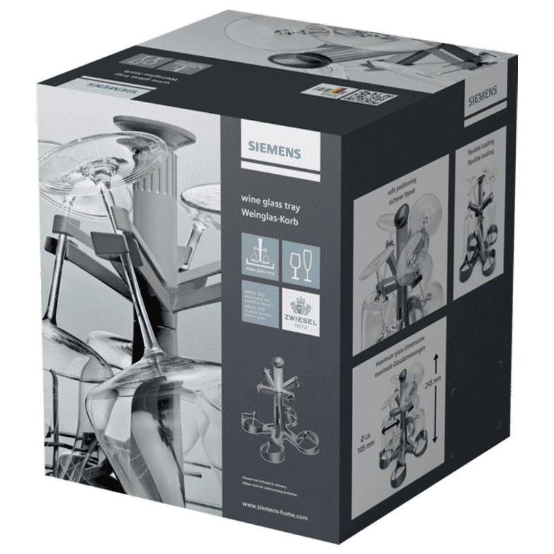 BOSCH Glass Holder for Dishwasher (Secure Holder, 791040, Dark Grey)_4