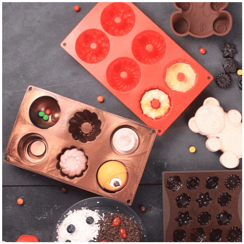 WONDERCHEF Pavoni Home Edition Mould for Microwave, Refrigerator (Good Elasticity, 63152911, Brown)_8