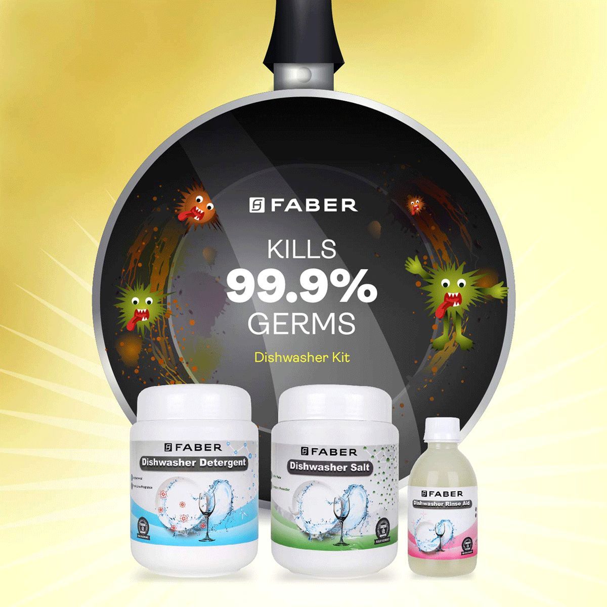 FABER Detergent Kit For Dishwasher (Shining Clean Utensils, 112.0630.660, White)_6