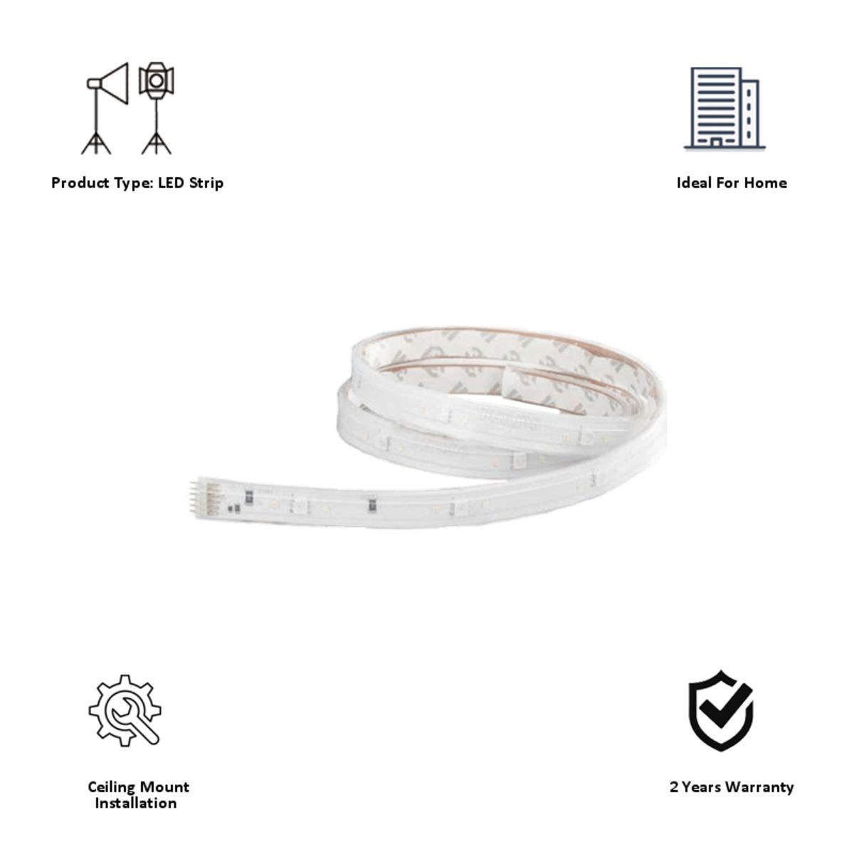 PHILIPS Hue Electric Powered 20.5 Watt Smart Bulb (915005240701, White)_3