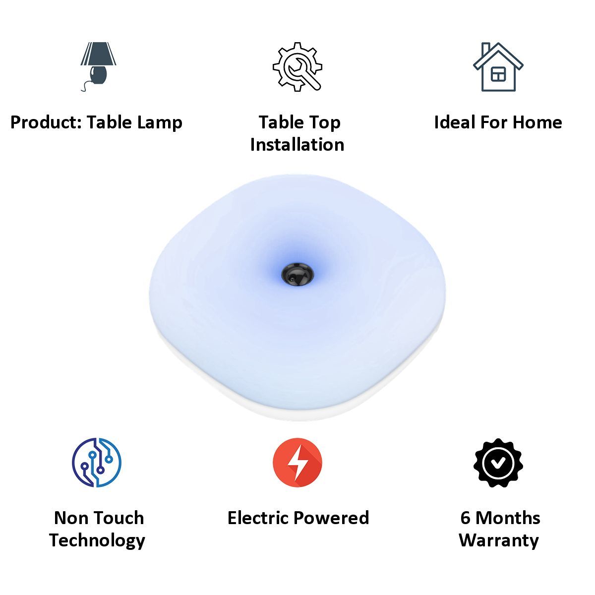 iGear Sense Electric Powered LED Gesture Table Lamp (iG - 1009, White) iGear Sense Electric Powered LED Gesture Table Lamp (iG - 1009, White)_5
