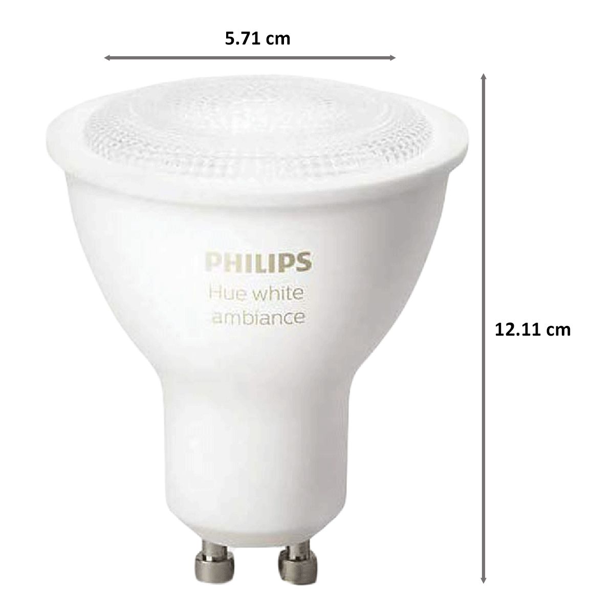 PHILIPS Hue Electric Powered 5.5 Watt Smart Bulb (GU10, White)_2