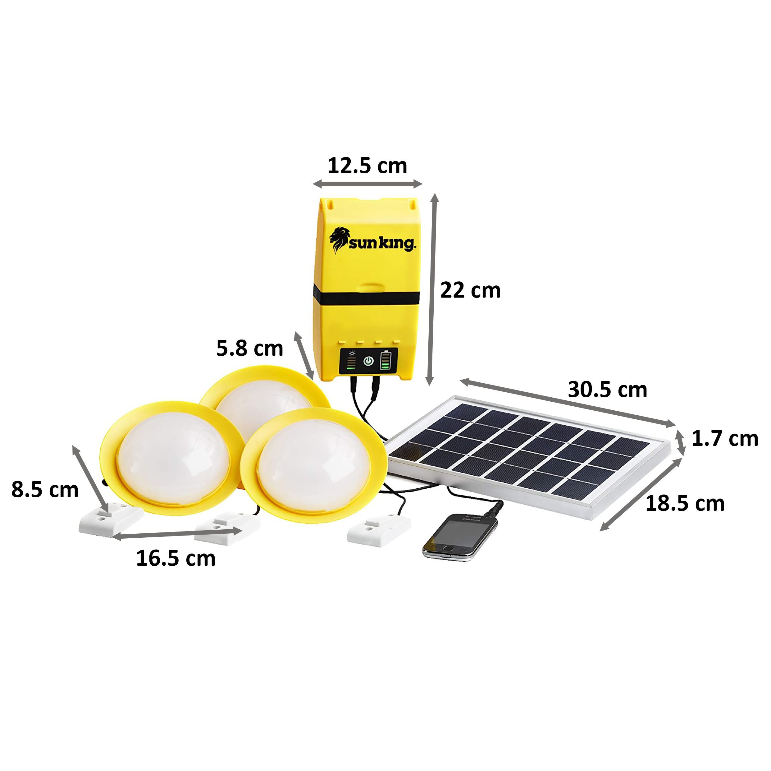 sun king Home 60 2.1 Watts Solar Powered Pendant Light (300 Lumens, SK-403, Yellow/White)_2